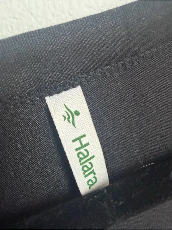 HALARA Black Sleeveless Henley Tank with Pocket - Image 2