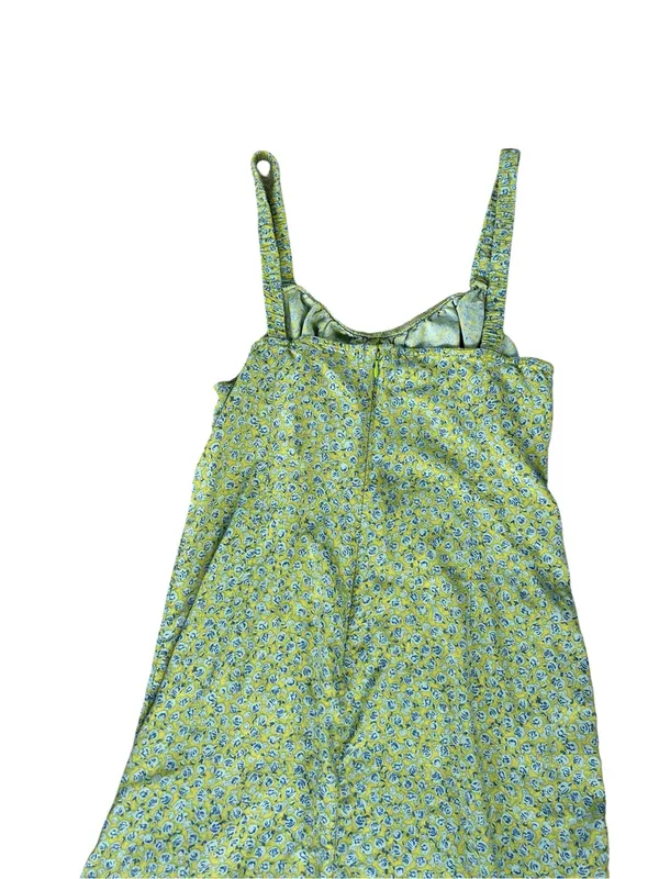 Motel Rocks Lime Green Floral Midi Slip Dress - Image 6