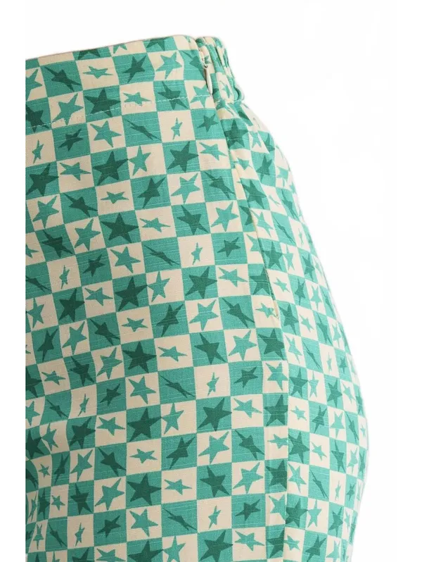 Billabong x Mami Wata Going Coastal Flare Pants NWT Multi Blue Print XL - Image 4