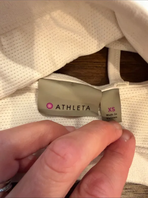 Athleta White Strappy Crossback Sports Bralette Size XS - C33-065 - Image 2