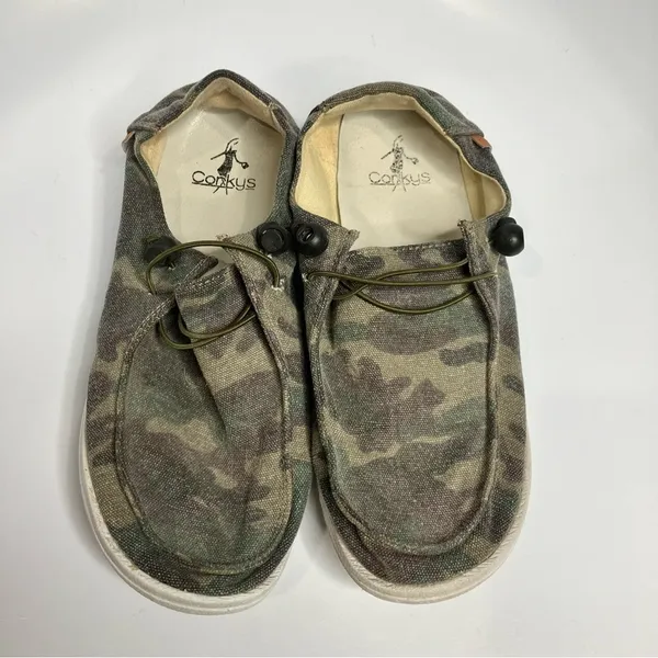Corky’s kayak camouflage canvas‎ loafers size 9 - Image 6