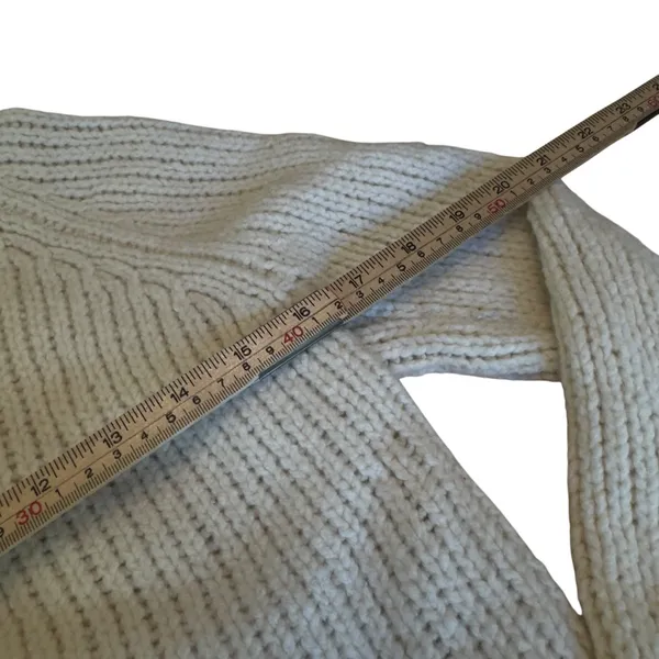 Banana Republic Merino Wool Blend Chunky Turtleneck Sweater Womens Small Oatmeal - Image 10