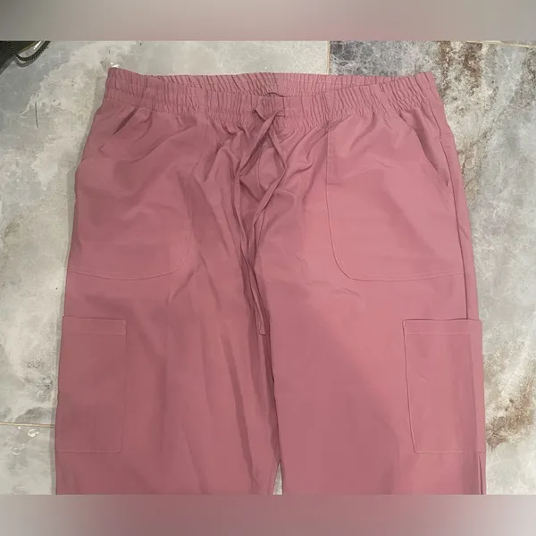 SCRUBAID Performance Pink Cargo Pants with Relaxed Fit and Matte Finish - Image 3
