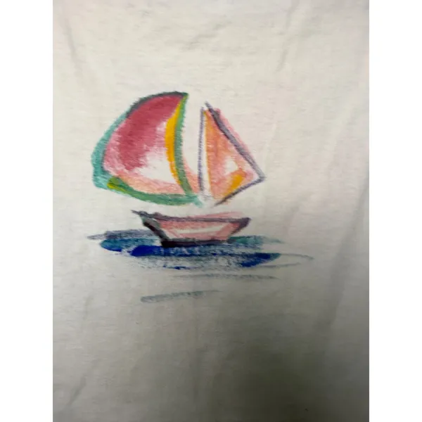 Diane Wat Vintage Hand Painted Santa Cruz Short Sleeve Shirt One Size- READ - Image 6