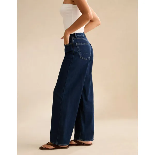NWT American Eagle Dreamy Drapey Stretch Super High-Waisted Baggy Wide-Leg Jeans - Image 2