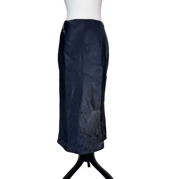 Anthropologie Liquid Shine Bias-Cut Midi Skirt Small Purple Whimsigoth Grunge - Image 4