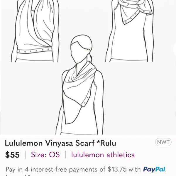 Lululemon Vinyasa heathered auburn convertible snap layering scarf or shawl - Image 4