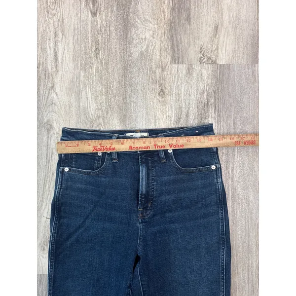 Madewell‎ The Perfect Vintage Jean Dark Wash Raw Hem High Rise Straight Size 27 - Image 7
