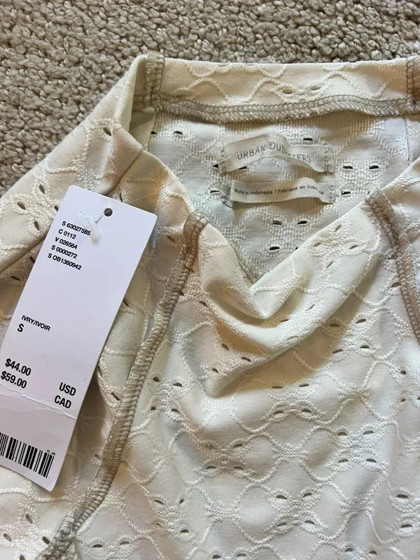 Urban Outfitters Cream Mock Neck Top - Image 3