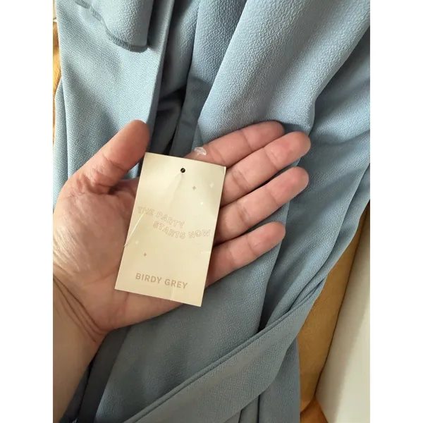 NWT Birdy Grey Dress Dusty Blue 1X Bridesmaid Formal Wedding Yolanda Crepe - Image 10