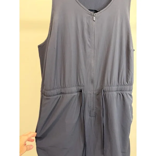 FLX Athleisure Gray Dress Built In Shorts Quarter Zip SzXL - Image 3