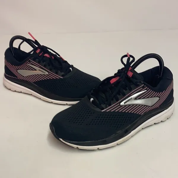 Brooks‎ Addiction 14 Women's Black/Hot Pink/Silver Size 8.5M B64 - Image 2