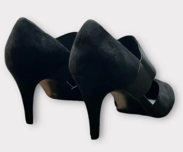 Women’s Impo Stretch Black Suede Kitten Heel Shoes Size 8 Pointed Toe - Image 5