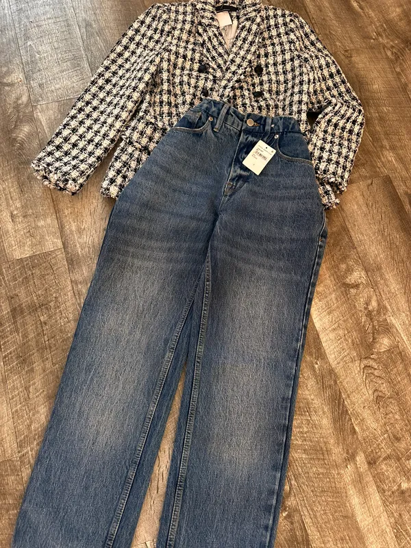 Good American NWT 90s Icon Straight Leg Blue Jeans Blue Size 2/26 - Image 5