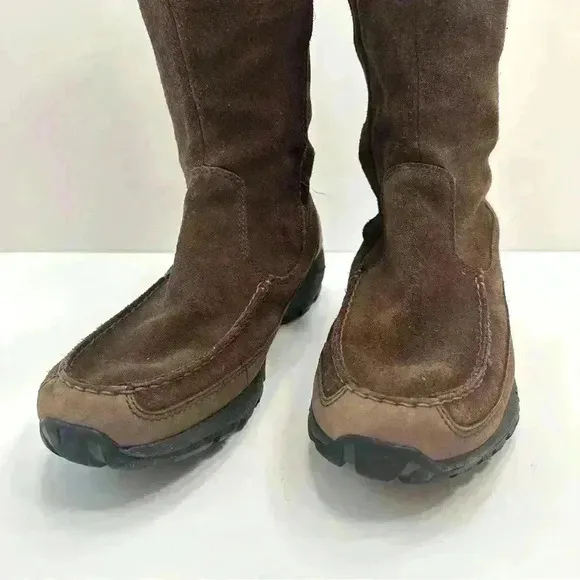 Lands’ End Suede Zip Up Boots‎ Women's 11B Brown Winter Comfy Boots - Image 2