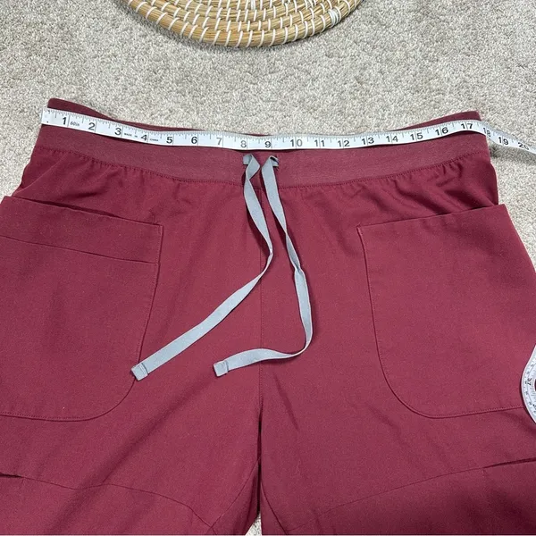 Figs Women’s Nepal Skinny Scrub Pants Pull On Limited Edition in Burgundy XL - Image 11