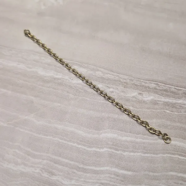 Vintage Gold Tone Chain Bracelet 7.5" - Image 4