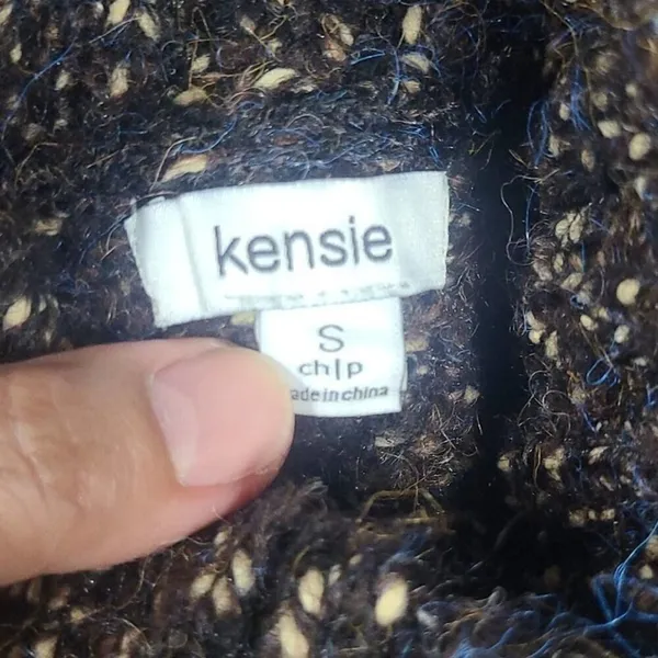 Kensie Brown Marled Mock Neck Boucle Knit Sweater Size Small NEW - Image 8