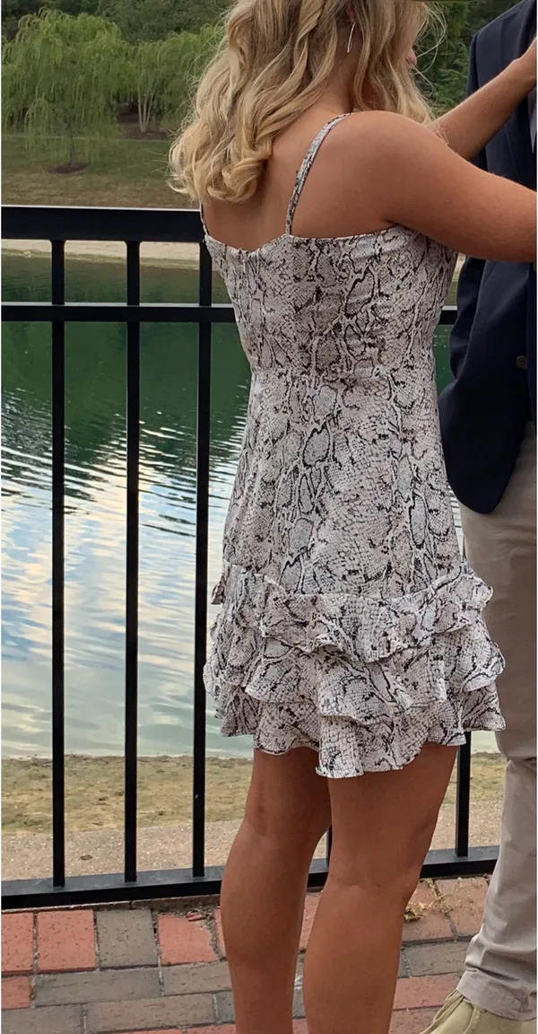 Bardot Snakeskin Mini Dress - Image 2