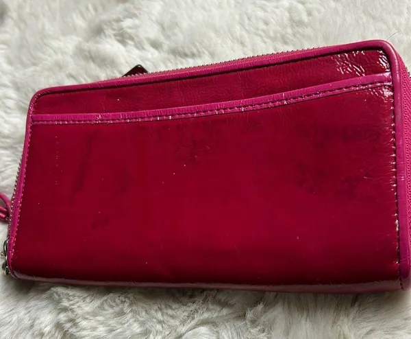 Coach Poppy Pink Leather Wristlet - Image 15