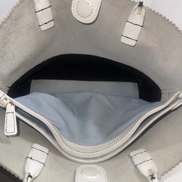 Vintage Y2K Hype Colorblock Mod Leather Box Tote Shoulder Bag Handbag Purse - Image 16