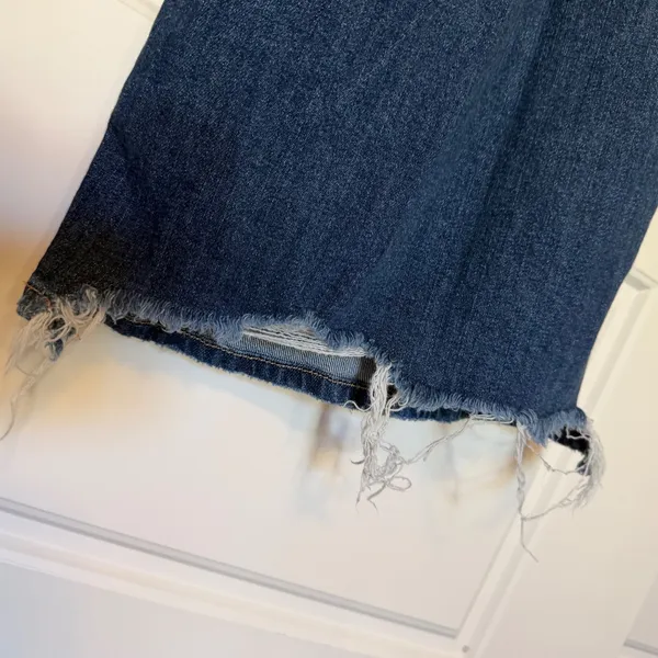 American Eagle AE Sz 10R Low Rise Baggy Wide Leg Stretch Jean Women Distressed - Image 7