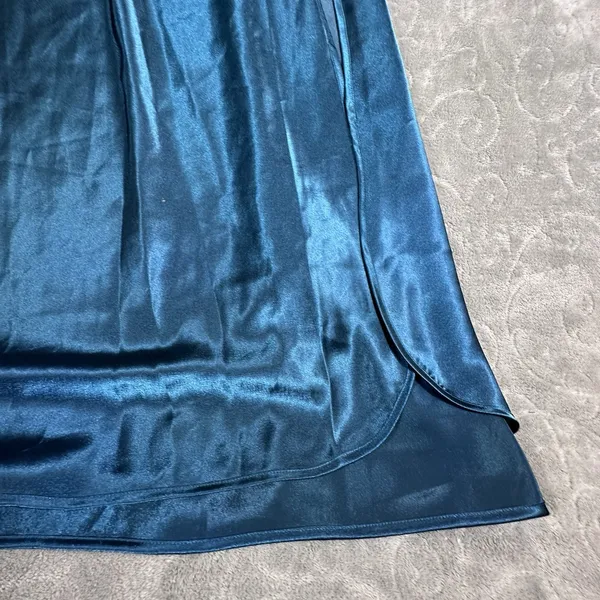 Victoria's Secret Gold Label Teal Satin Lace Nightgown M Lingerie Elegant Vintage - Image 16