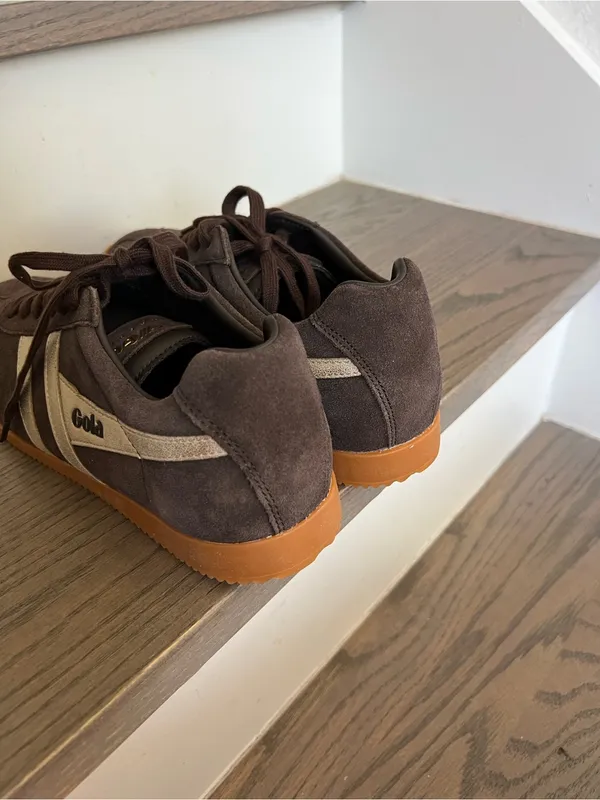 Gola Anthropologie Harrier Mirror Suede Sneakers in Mocha / Gold / Gum NWOB - Image 5