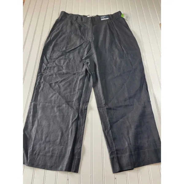 Abercrombie & Fitch Curve Love High Rise Wide Leg Linen Blend Pants Slacks 18S - Image 2