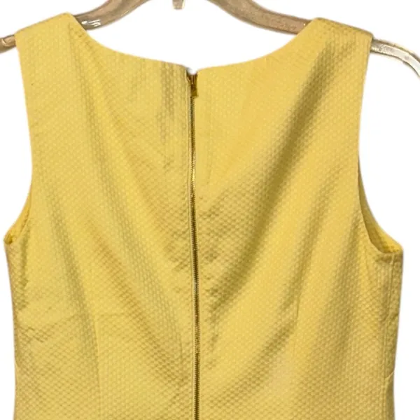 Lilly Pulitzer Yellow Shift Sleeveless Short Dress Size 4 Cotton‎ Summer Lined - Image 5