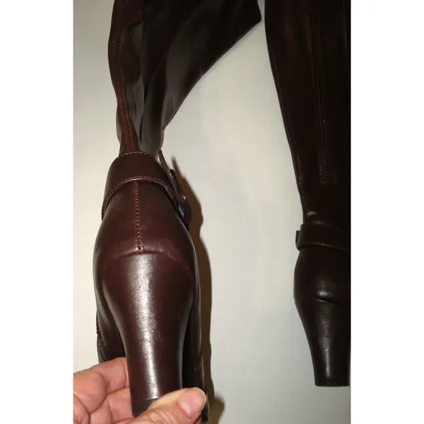 New Womens 10.5 A2 Aerosoles Dark Brown Money Role Knee High Tall Boot Wide Calf - Image 5