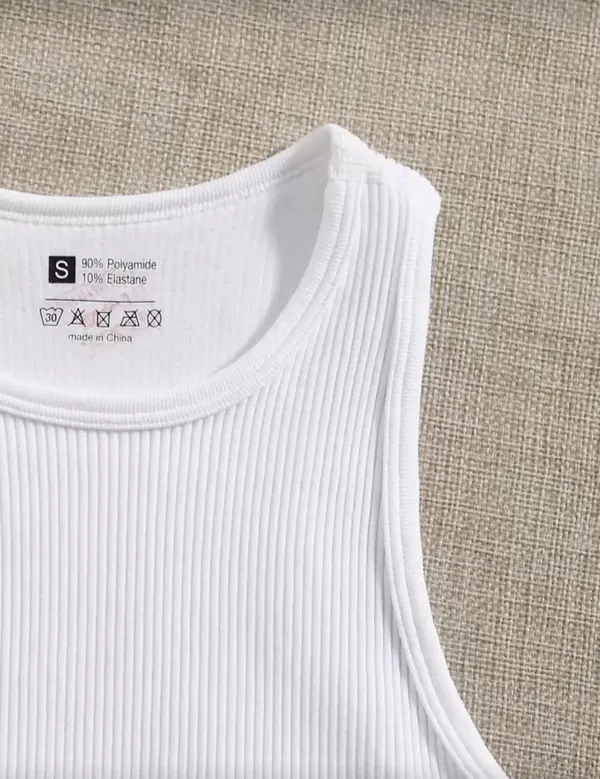 Easithlete 3pcs Rib-Knit Sports Tank Top Workout Tank Tops Fitted Shirt - Image 4