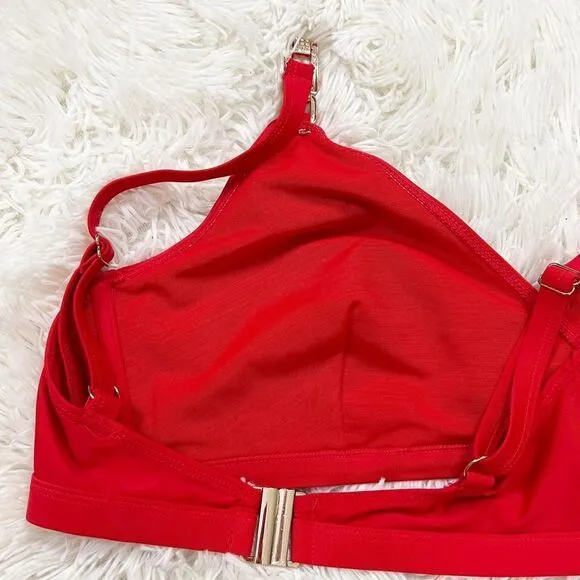 Wolf & Whistle ASOS Fuller Bust Red Rhinestone Bikini Size‎ 8-10 DDD - Image 6