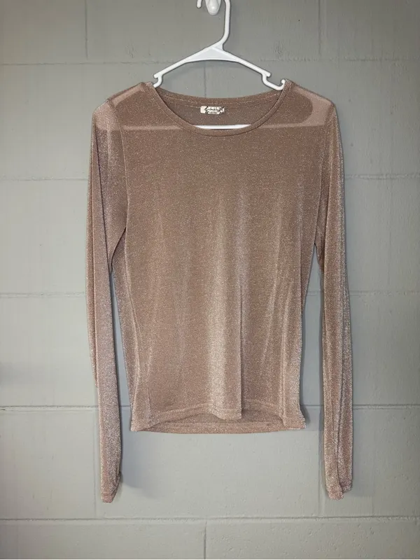 Free People Intimately Mesh So Well Metallic Layering Top in Winter Bloom Medium - Image 4