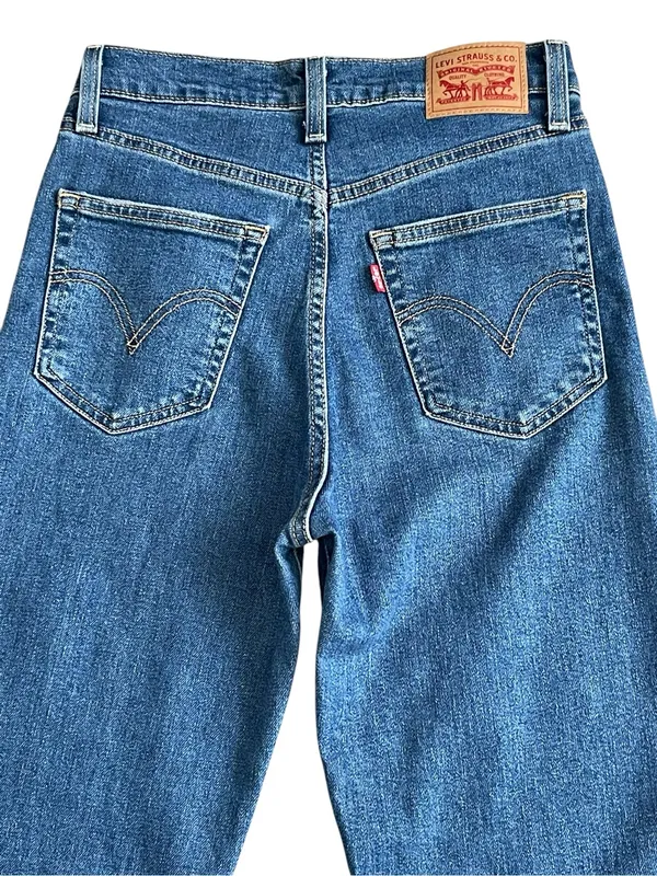 Levi’s Ribcage High-Rise Straight Ankle Jeans Women’s Size 27 - Image 7