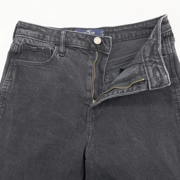 Hollister Mom Jeans Womens 27 Ultra High Rise Black Street 90s Retro Go See‎ - Image 6