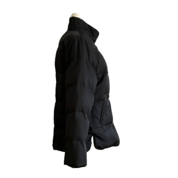 Talbots Puffer Coat Jacket Black Reversible Brown Down Puffer Medium Petite - Image 6