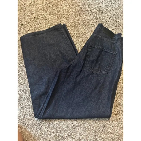 DKNY Jeans Womens‎ High Rise Wide Leg Denim Trousers Dark Indigo Cotton 27 Q2639 - Image 7