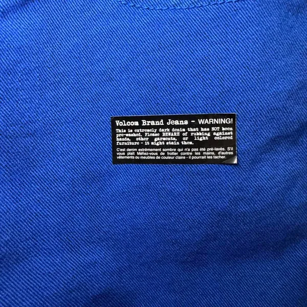 NWT Volcom What The Twill Mid-Rise Royal Blue Flare Denim Kick Pant — Size 1 - Image 7