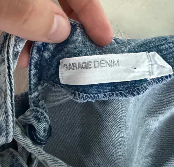 Garage Blue Denim Tie Back Corset Top - Image 3