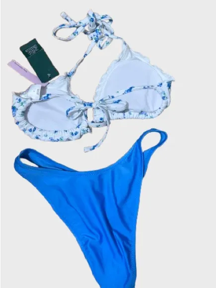 wild fable Blue & White Floral Bikini Set - Image 3