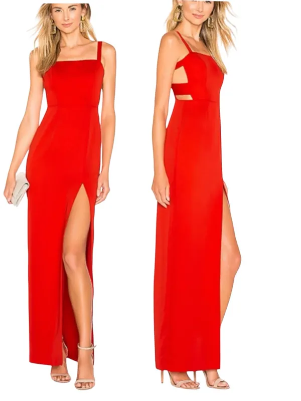 LOVERS + FRIENDS Lacie Cut Out Gown in Red Size S - Image 2