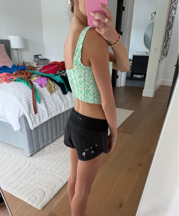 Zara Corset Floral Crop Top - Image 2