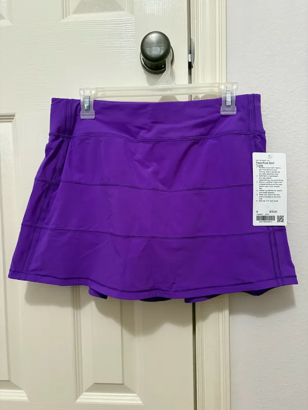 NWT Lululemon Pace Rival Skirt Long Atomic Purple - Image 2