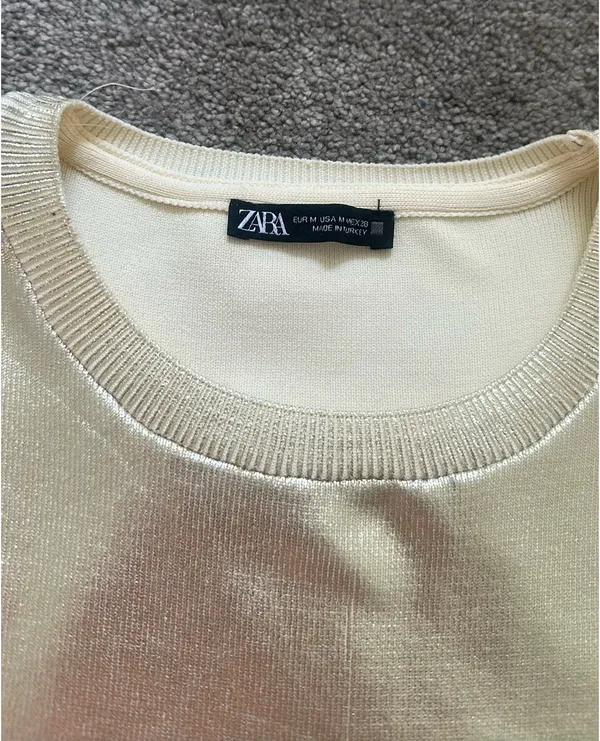 Gold ZARA Top - Image 2