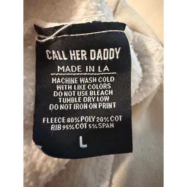 Call‎ Her Daddy Barstool Crewneck Sweatshirt Large Cream Health Wellness - Image 8