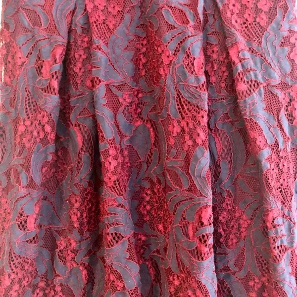 Francesca’s Blue Red Floral Lace Women’s Sleeveless Dress Size Large - Image 2
