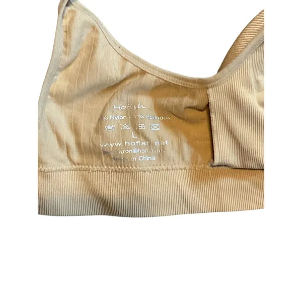 Hofish Full Bust Seamless Nursing Bra. Size Large Tan - Image 5