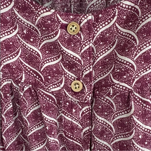 Like New Anthropologie Maeve Orli Bibbed Button Down Top Large - Image 6