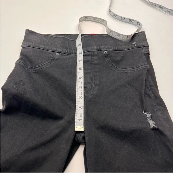 Spanx Distressed Jegging‎ Womens Size XS Black Pull On Raw Hem Slimming Skinny - Image 8